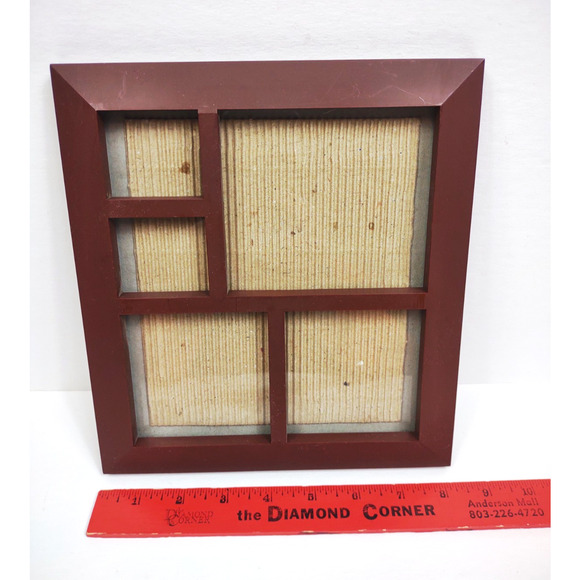 Wood Look Family Collage 5 Opening Table Top Photo Frame Smooth Beveled w Glass - Picture 4 of 7